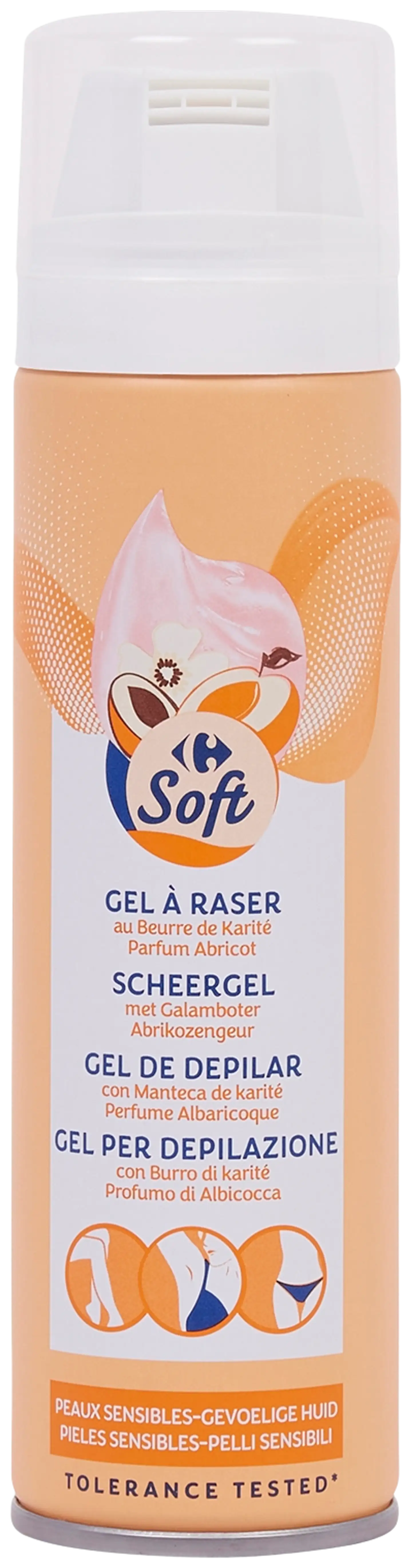 Carrefour Soft Shaving Gel ihokarvanajogeeli 200 ml