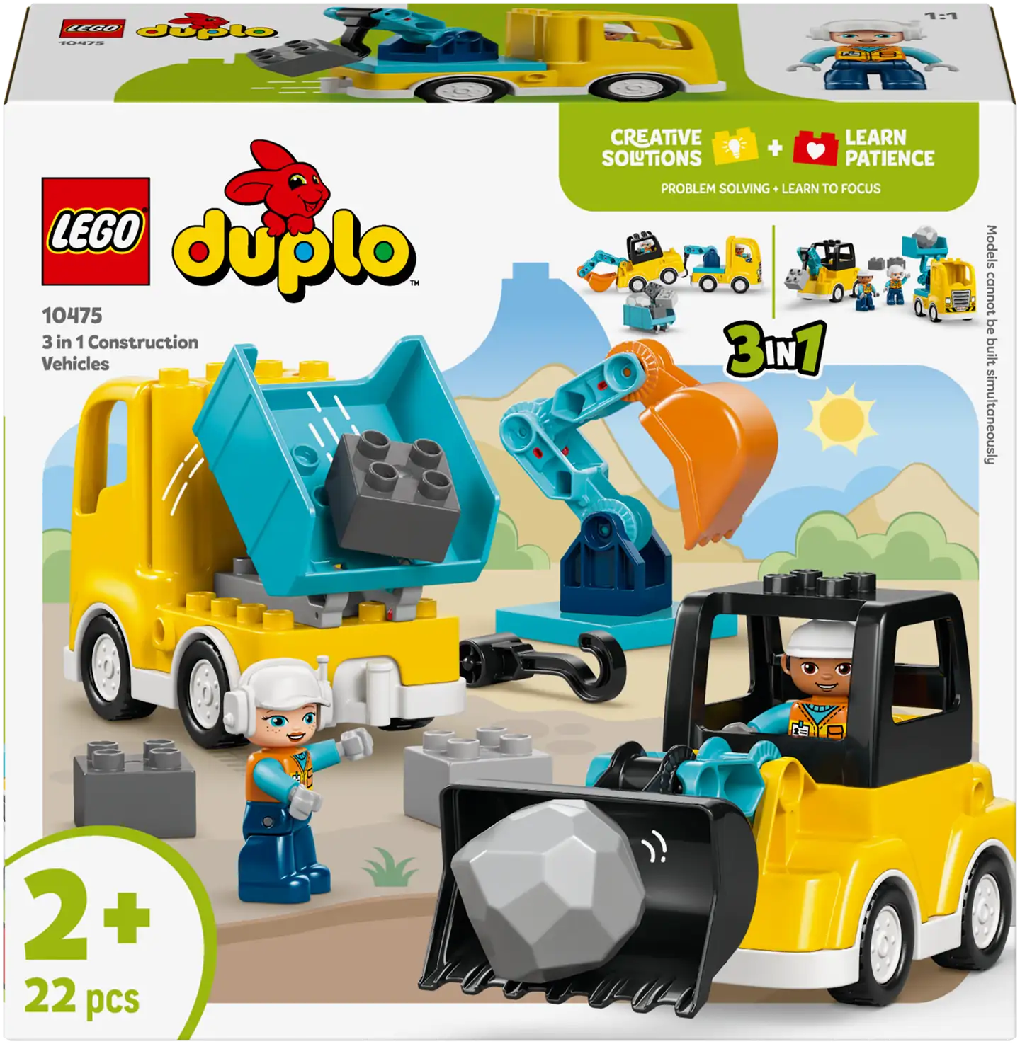 LEGO® DUPLO Town 10475 Työmaa-ajoneuvot 3in1 - 5