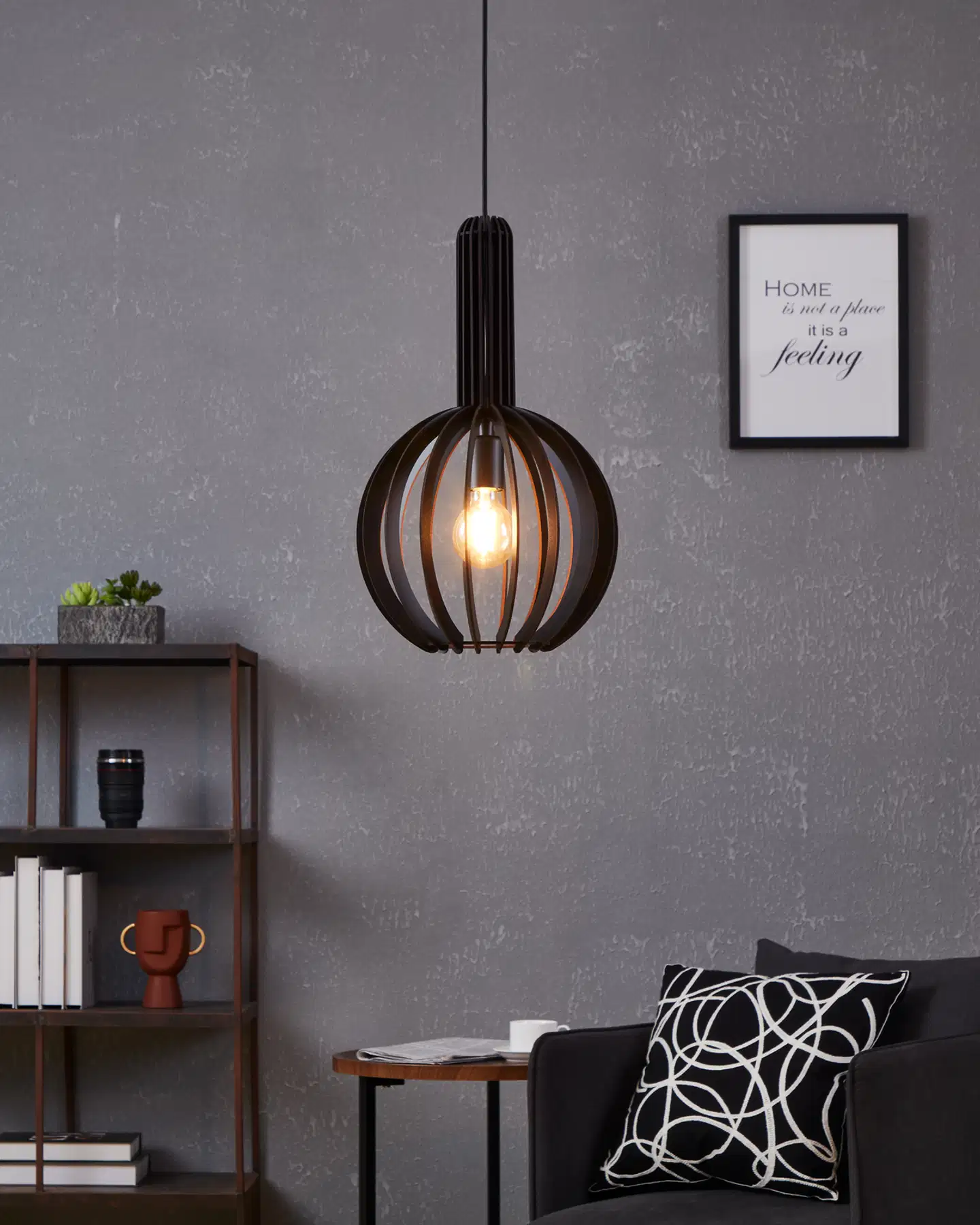 EGLO Riippuvalaisin Velasco 40W Ø31cm musta - 5