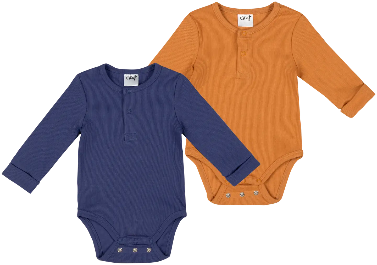 Ciraf vauvojen ribbibody 250B252923 2-pack - Biscuit & Skipper blue - 1