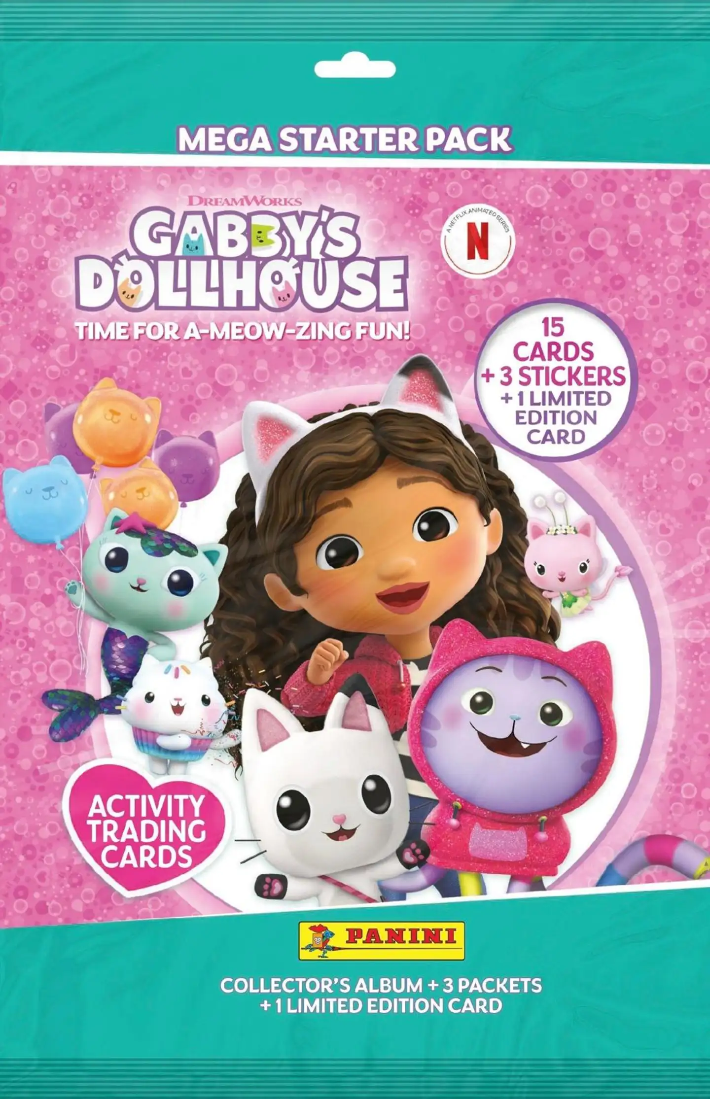 Gabby's Dollhouse aloituspakkaus kortit 2025 aloituspakkaus