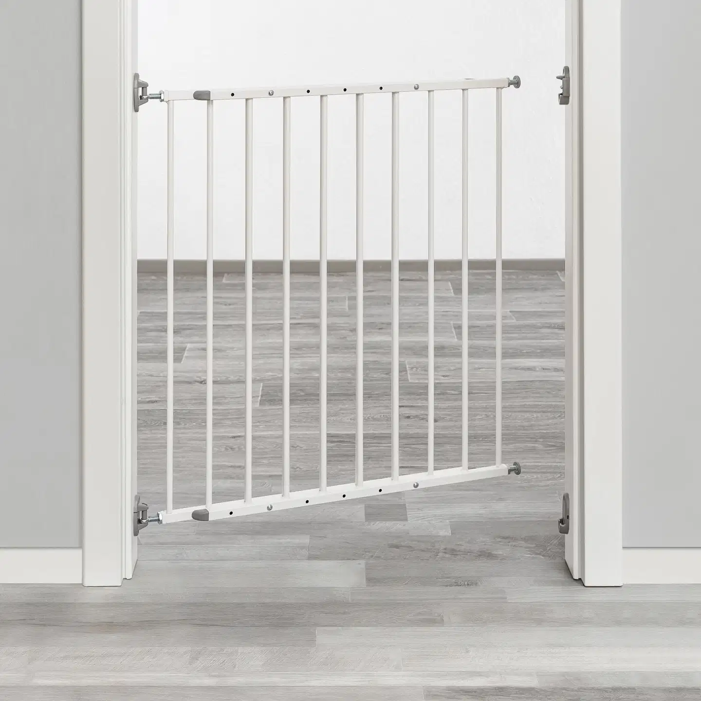 Reer turvaportti esteetön, metallinen valkoinen, 68-106cm - 4