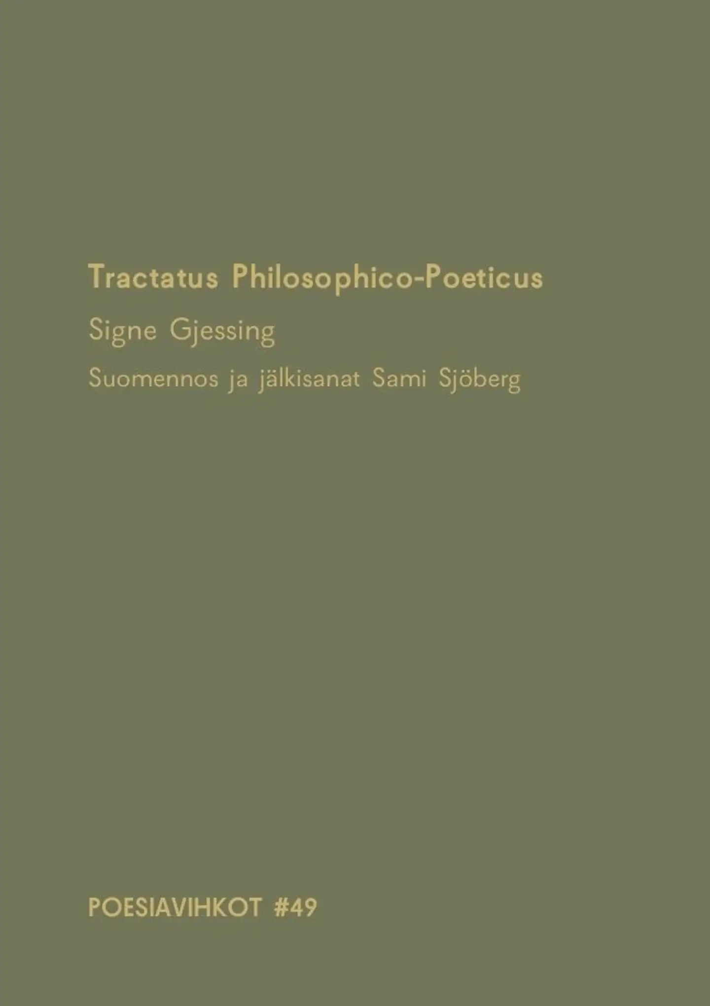 Gjessing, Tractatus Philosophico-Poeticus