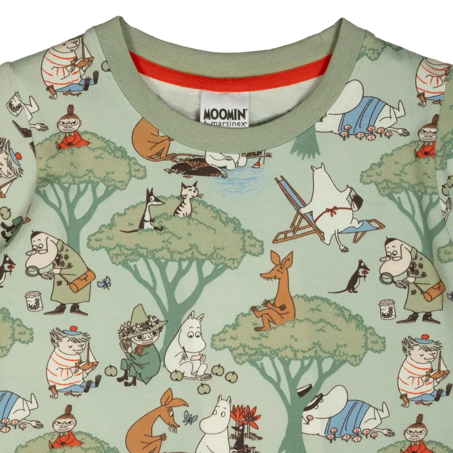 Muumi lasten t-paita Lomapäivä 592098 - Vaaleanvihreä - 2