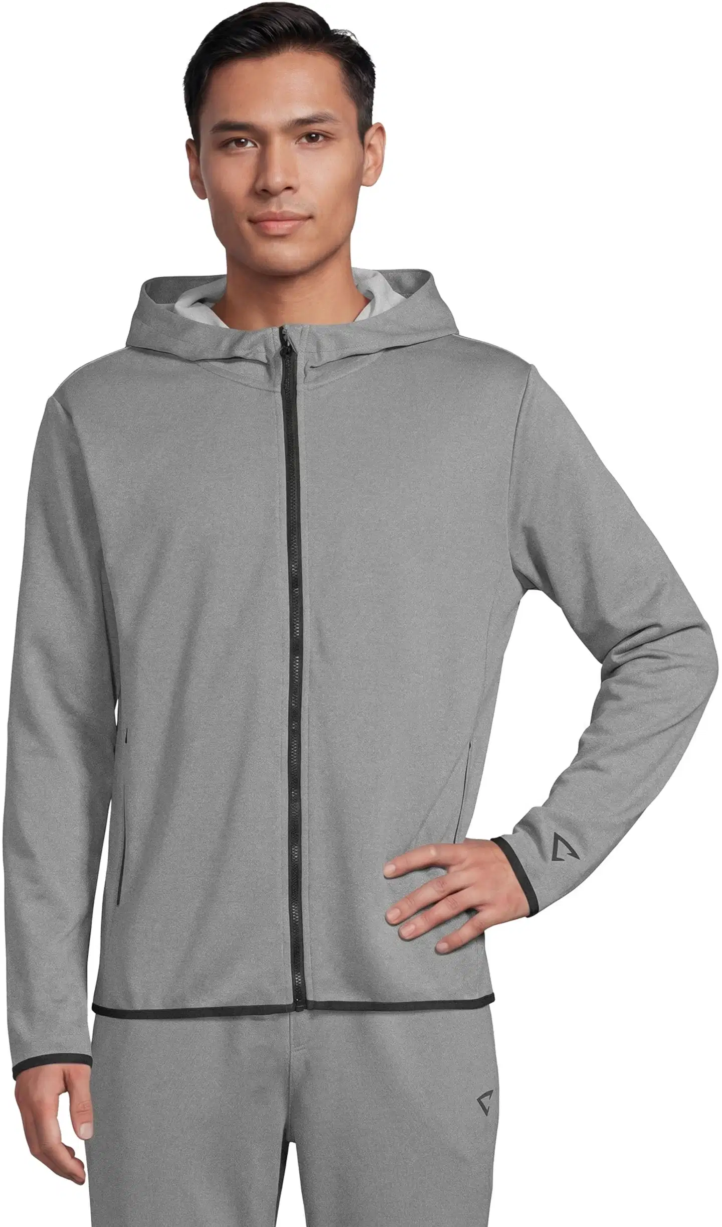 Cheetah miesten hupullinen treenitakki CMJ6423 - Grey Heather - 1