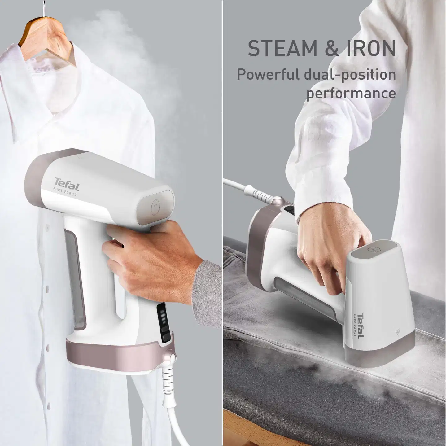 Tefal Pure Force 2in1 vaate- ja tekstiilihöyrystin DT8720E0 - 3