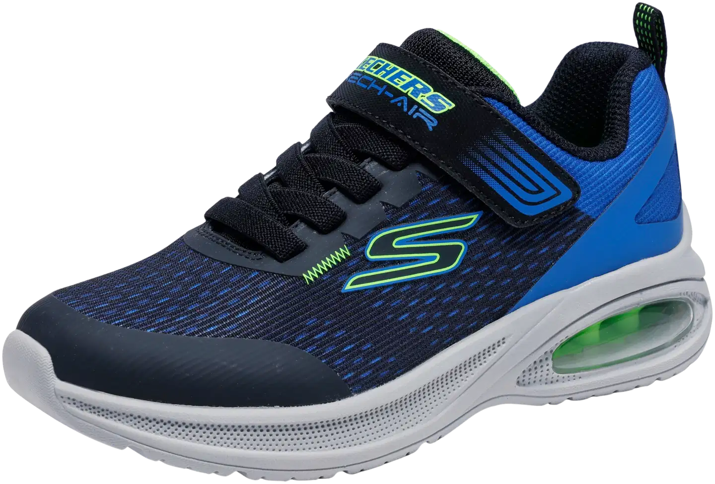 Skechers lasten lenkkari Microspec Max Advance  Squad-P - black/blue/lime - 5