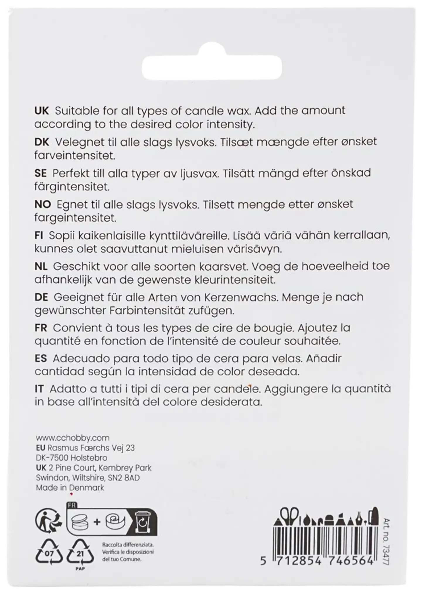 Kynttiläväri, vaaleansininen, 5g/ 1 pkt - 2