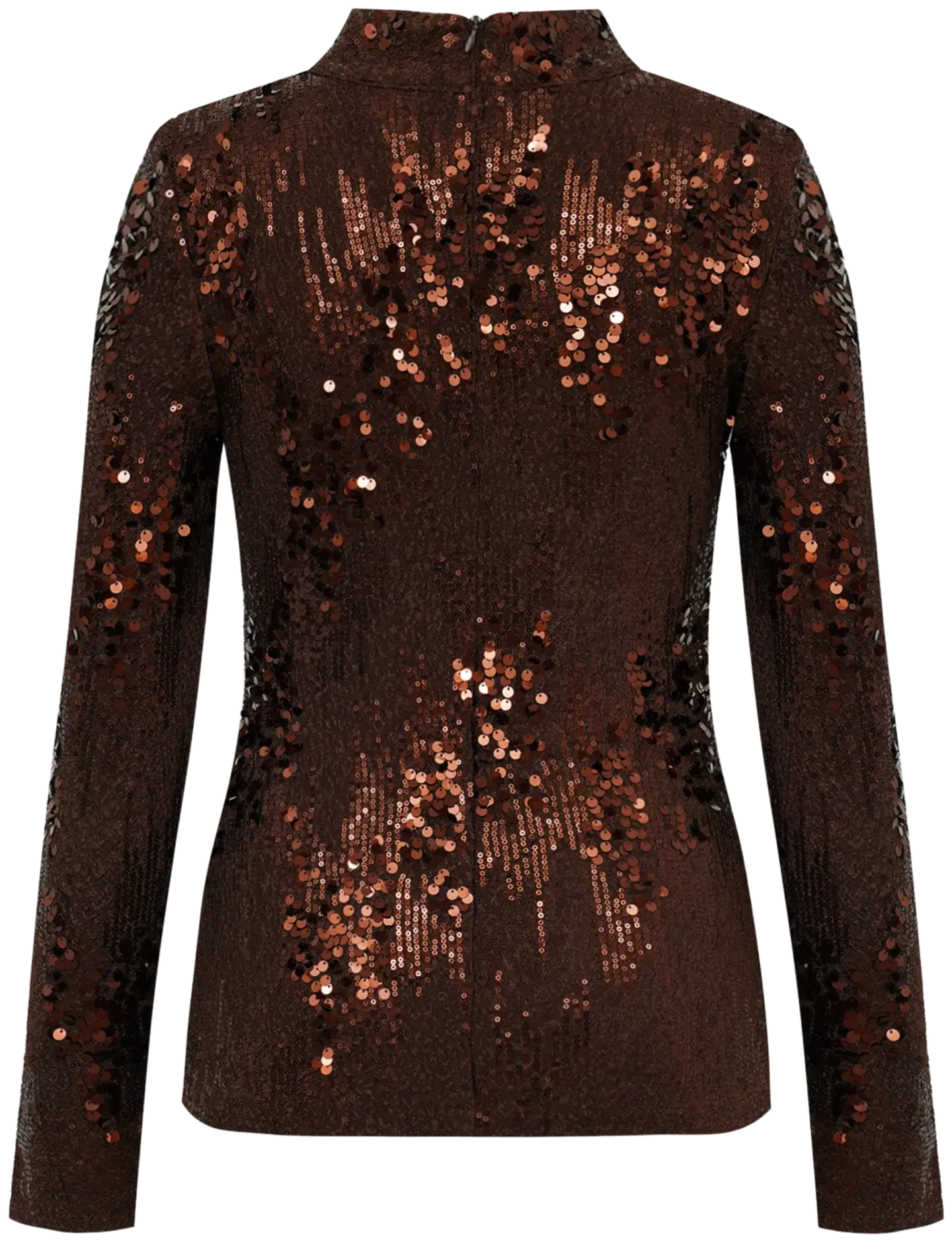 WKLY. naisten juhlatrikoopusero paljetti 213W382678 - Copper Brown - 2