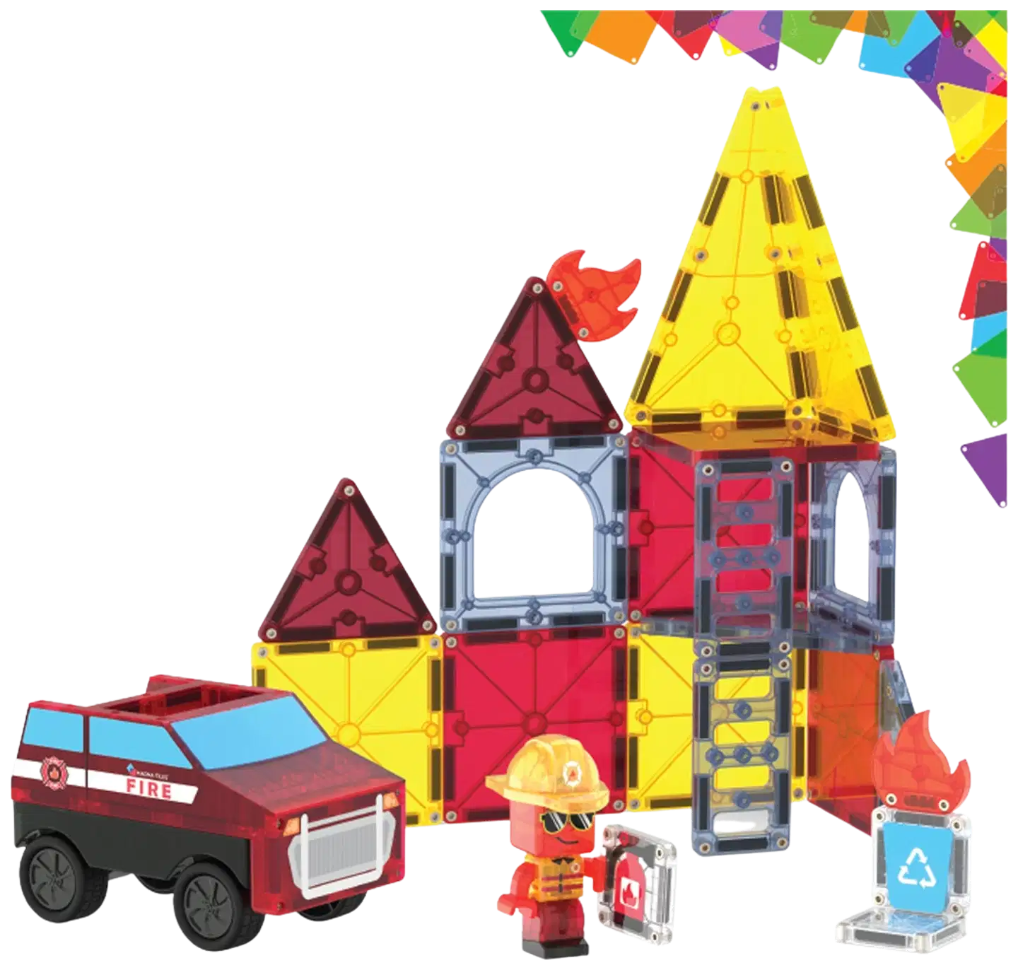 Magna-Tiles palo- ja pelastusasema 27 osaa - 2