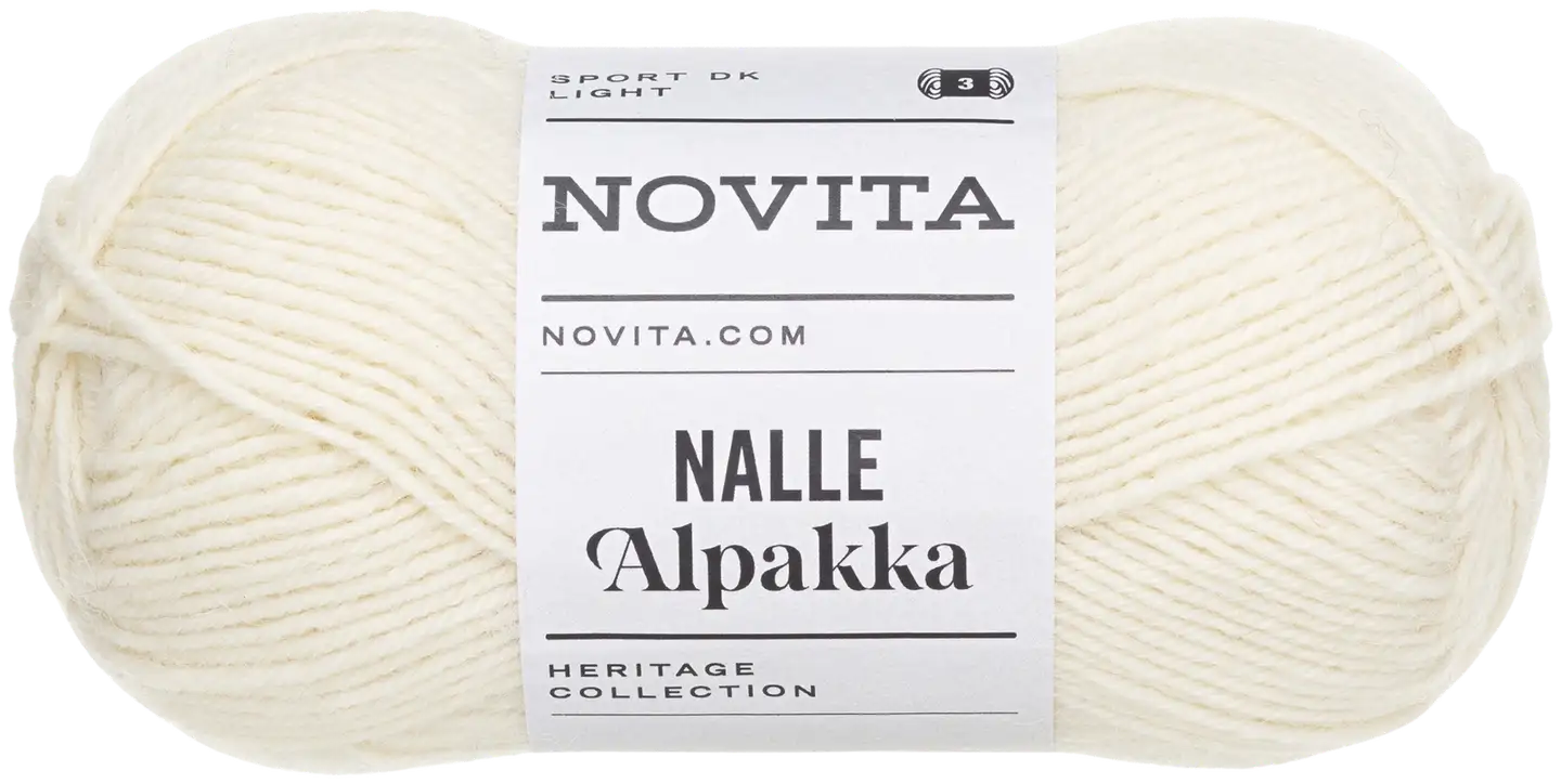 Novita lanka Nalle Alpakka 50g luonnonvalkoinen 010 - 1