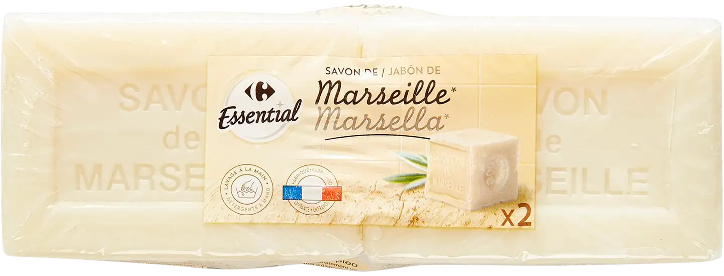 Carrefour Savon de marseille palasaippua 2x400 g - 2