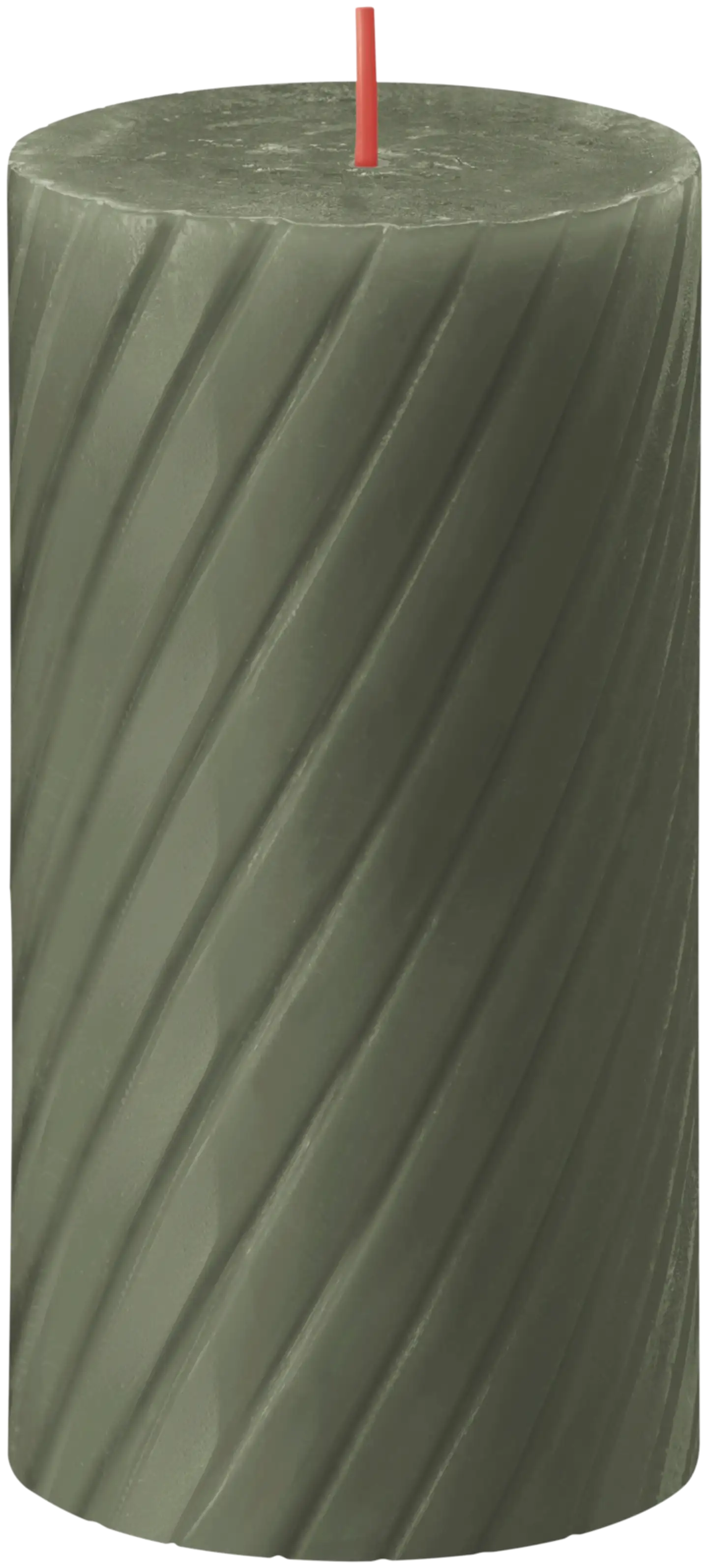 Bolsius – kierrepöytäkynttilä rustiikkinen– oliivinvihreä – 13 cm - 2
