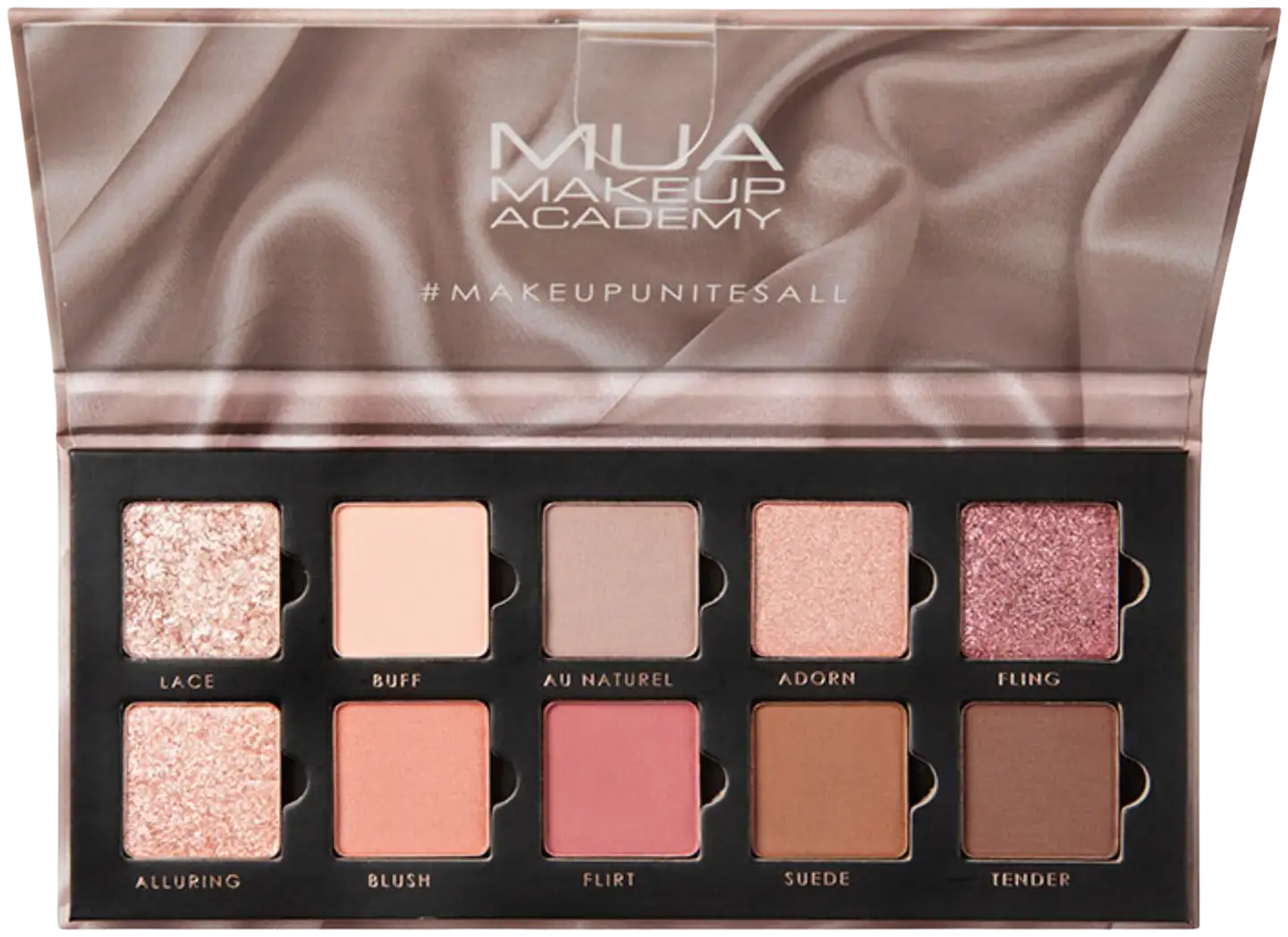 MUA Make Up Academy Silk Nudes 10 shade paper palette 11 g luomiväripaletti - Silk Nudes