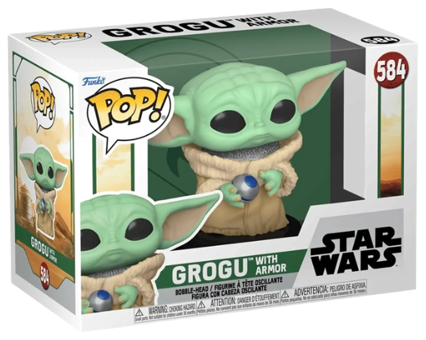 Funko! POP VINYL Star Wars BoBF Grogu w/ armor - 1