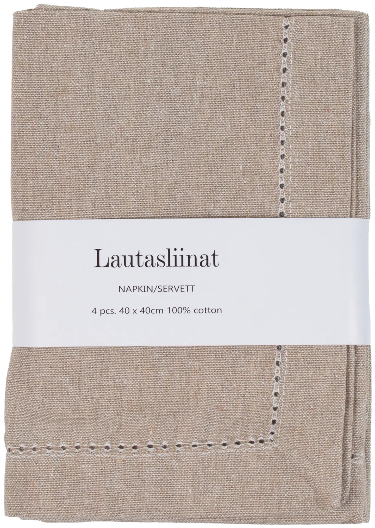 AmandaB Puuvillalautasliinat 4 kpl, pellava