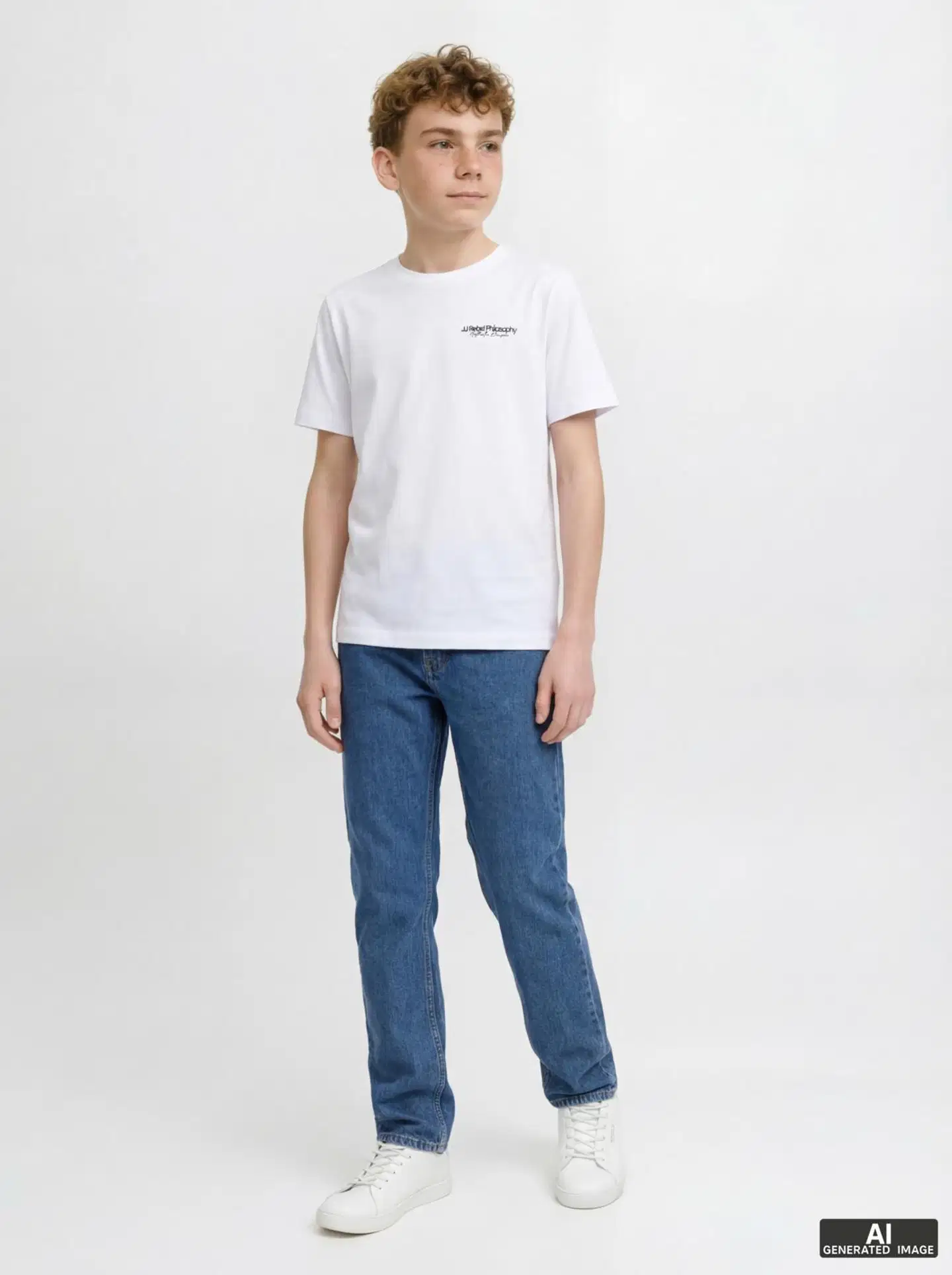 JJ REBEL JUNIOR lasten farkut - Blue Denim - 4