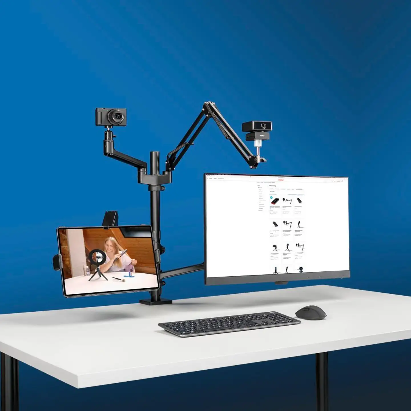 Hama monitoriteline neljällä nivelvarrella, 13"-32", VESA 75x75 ja 100x100 - 8