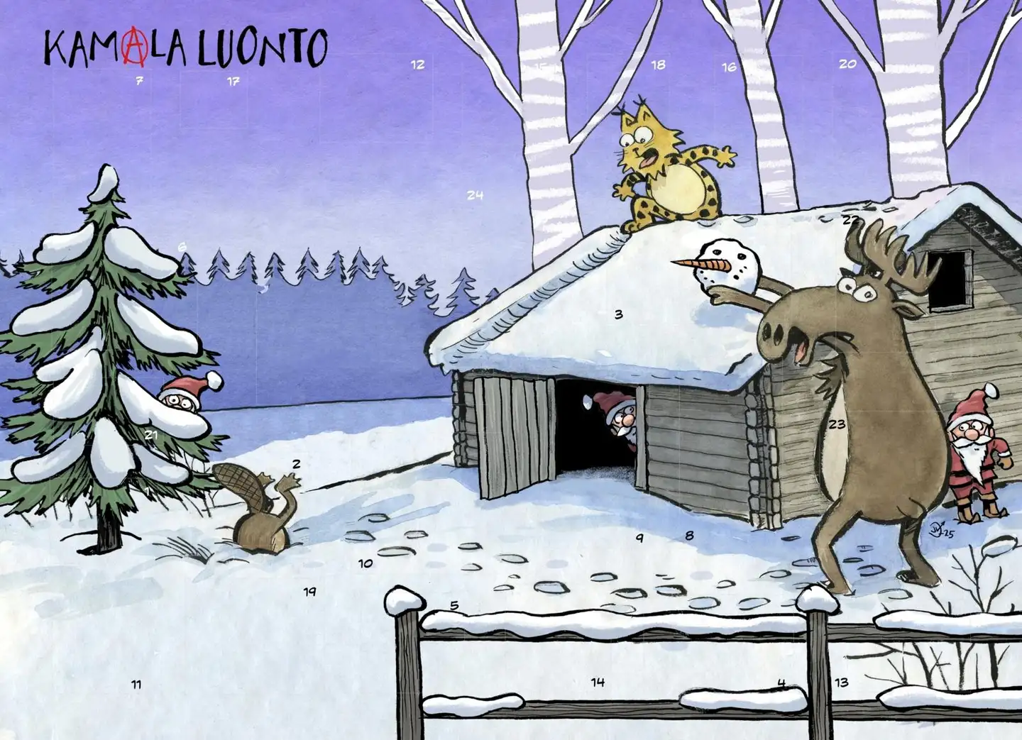 Kamala luonto adventtikalenteri Lumileikit