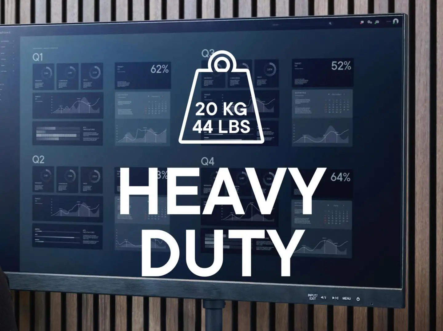 One For All DM5110 Heavy Duty Monitorivarsi, musta - 11