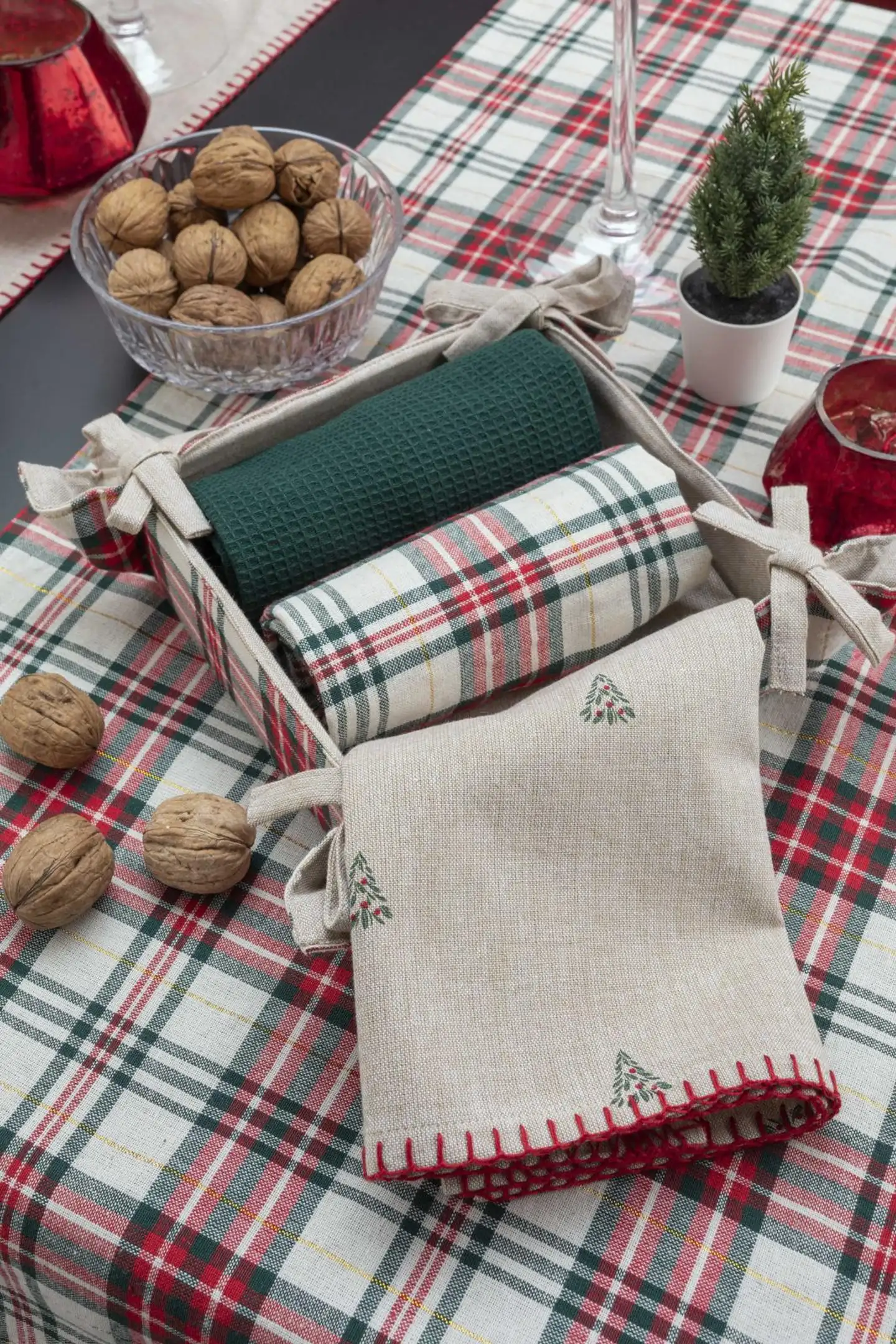 Amo La Casa keittiöpyyhkeet 3 kpl lahjapaketti Dolomites, erilaisia - 4