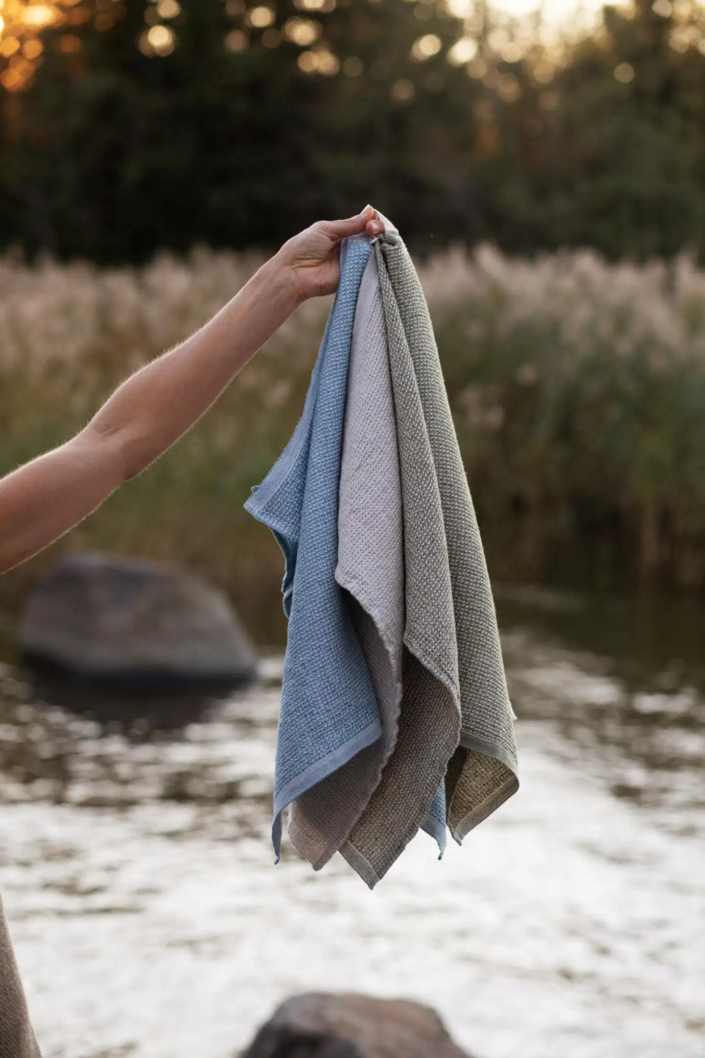 Lapuan Kankurit käsipyyhe Terva 48X70 cm valko-oliivi - 4