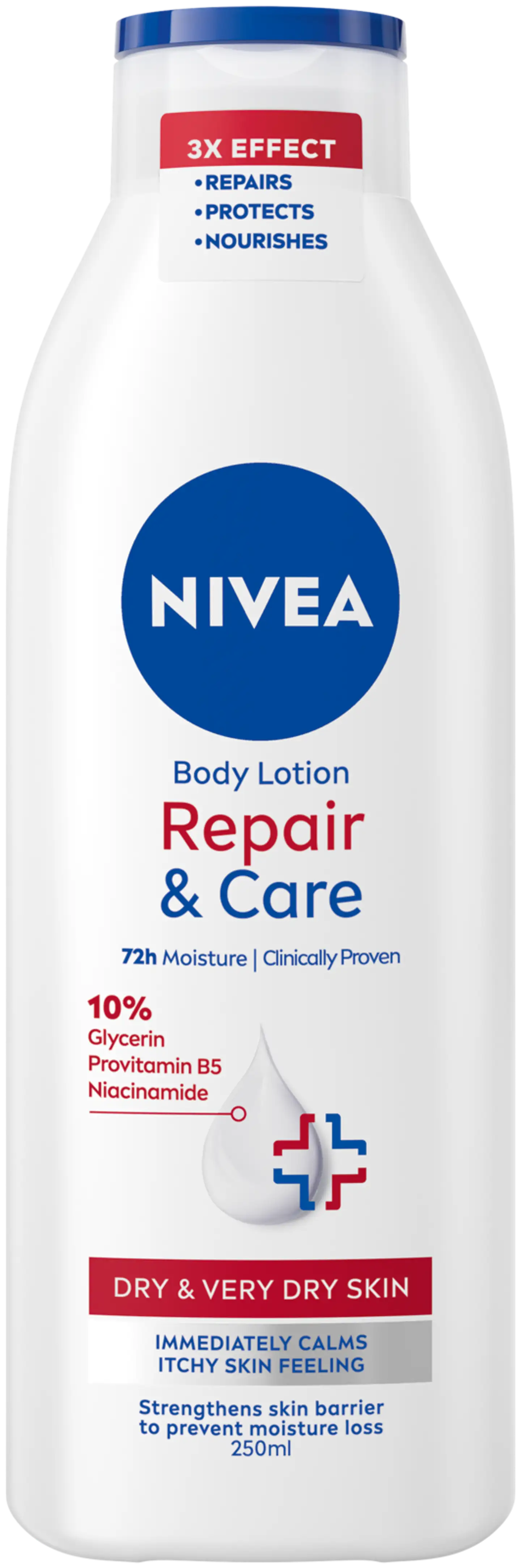 NIVEA 250ml Repair & Care Body Lotion -vartaloemulsio