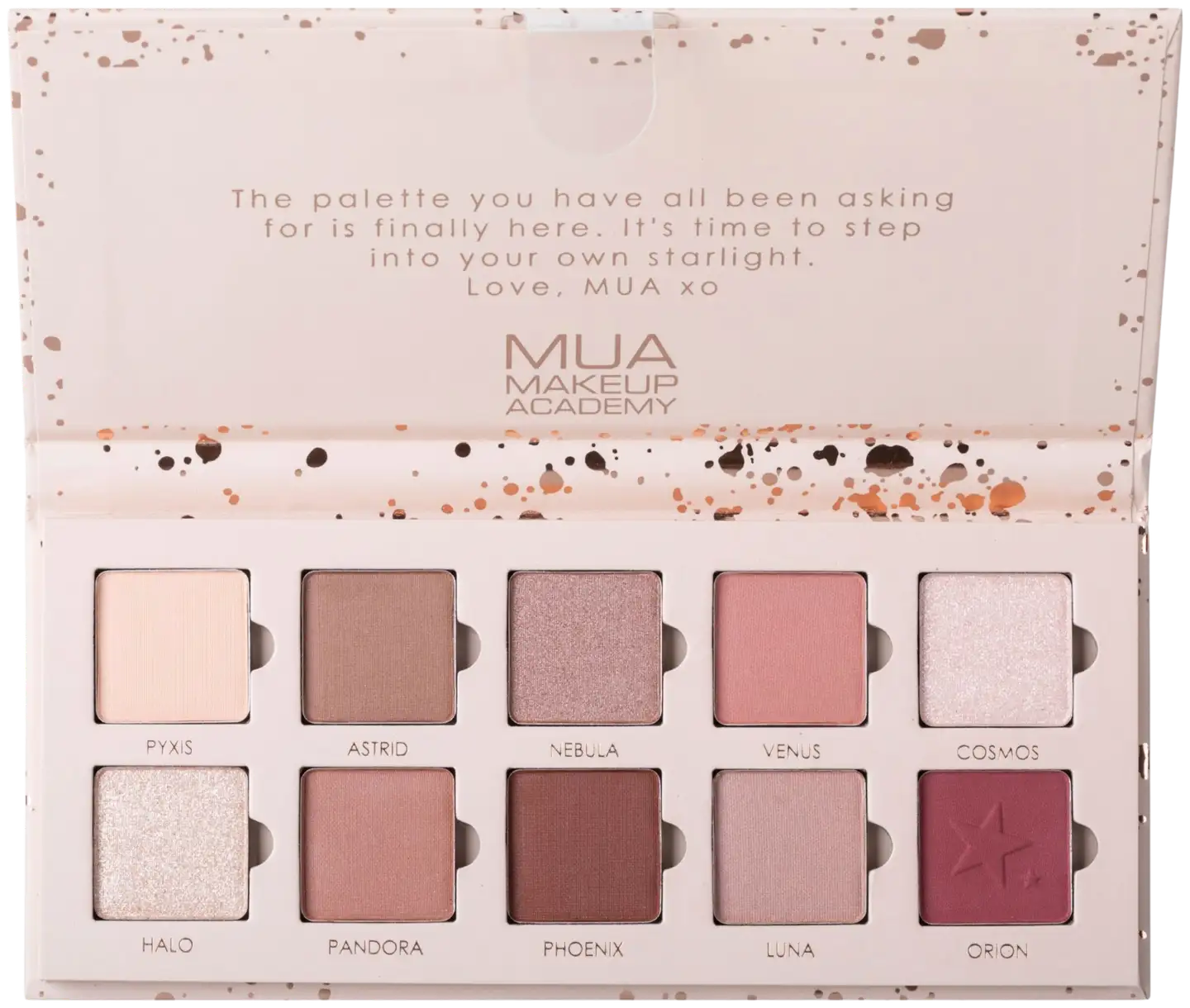 MUA Make Up Academy Eyeshadow Palette 15 shades 12 g Starlight luomiväripaletti