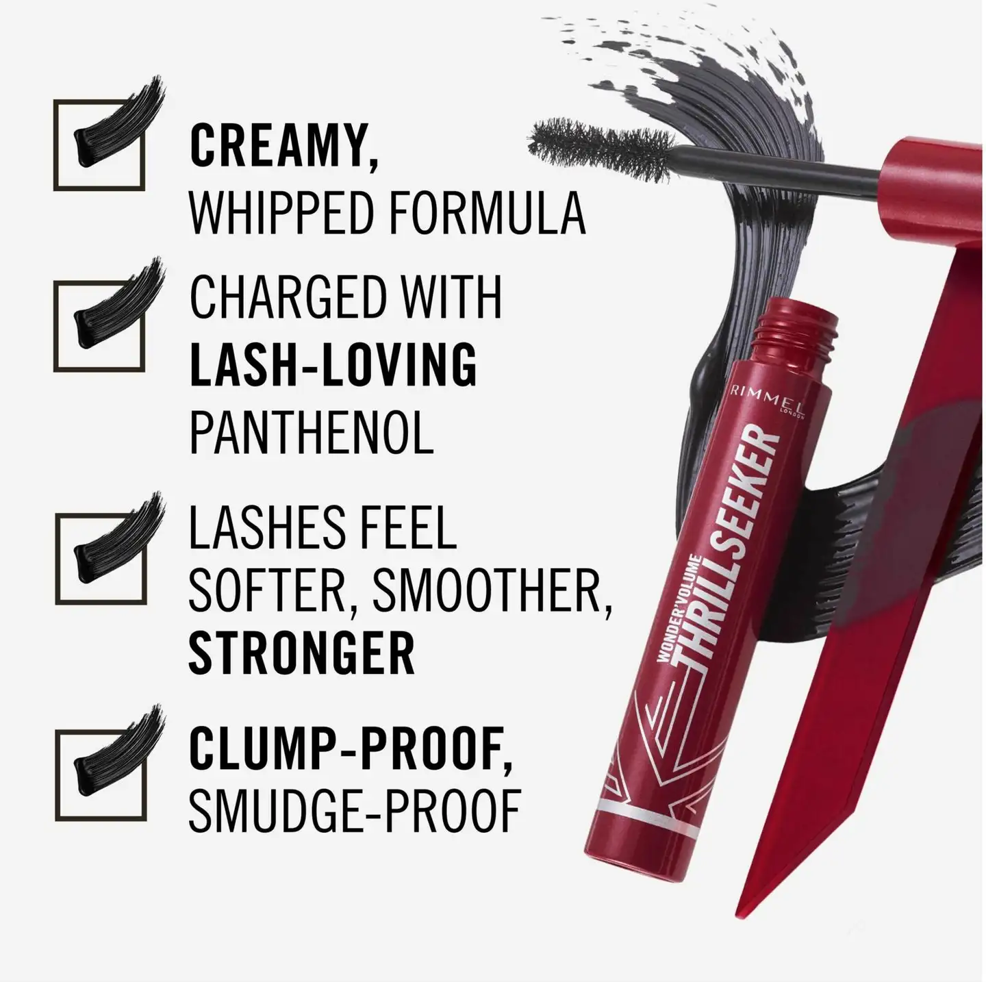 Rimmel Wonder'Volume Thrill Seeker Mascara 8 ml 01 Black ripsiväri - 3