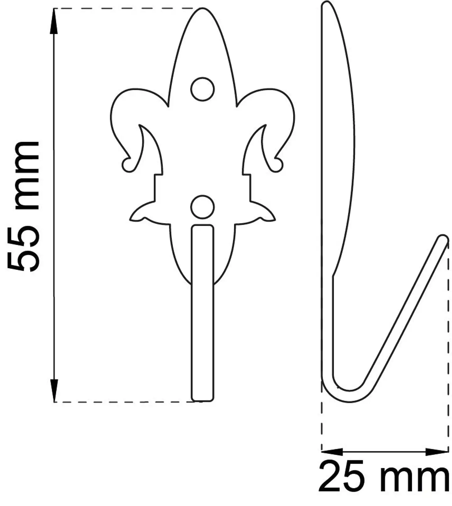 Habo koukku 1001 messingöity - 2