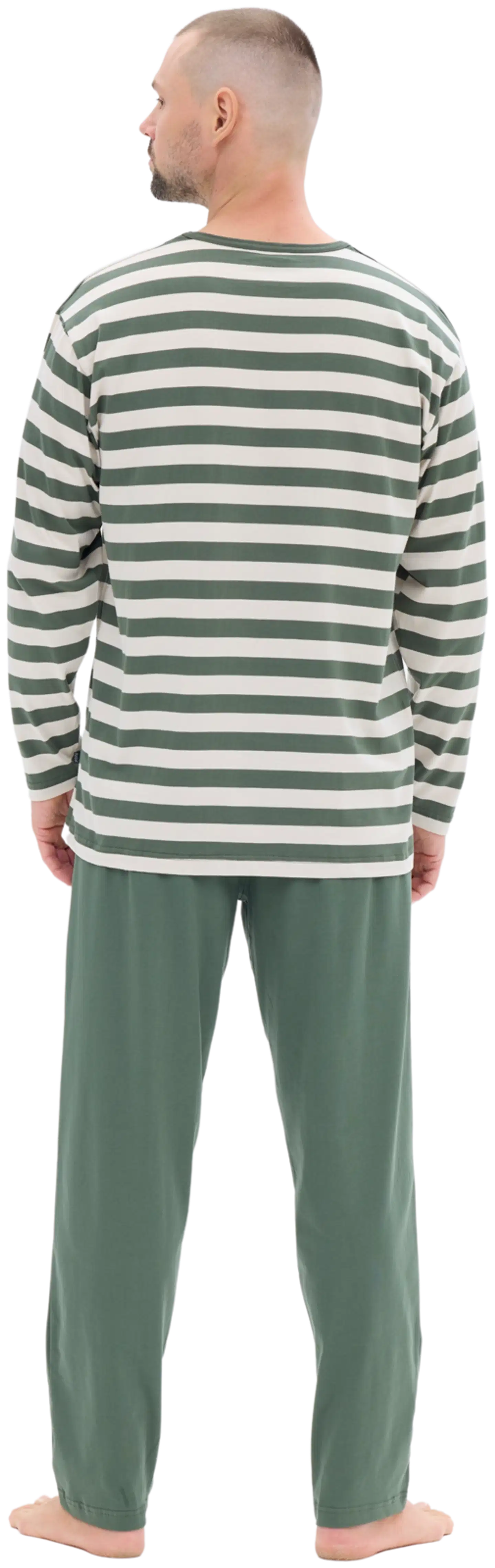 RATIA miesten pyjama - vihreä/beige - 2