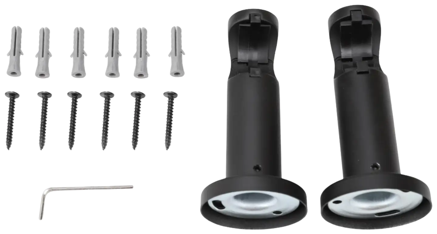 Ihanin verhotangon click-kannakkeet mattamusta 28mm 2kpl/pss - 3