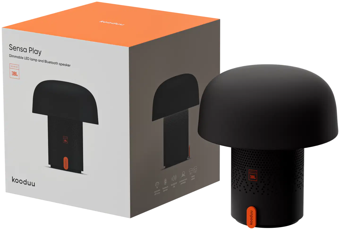 Kooduu Bluetooth kaiutin valolla Sensa Play tummanharmaa - 4