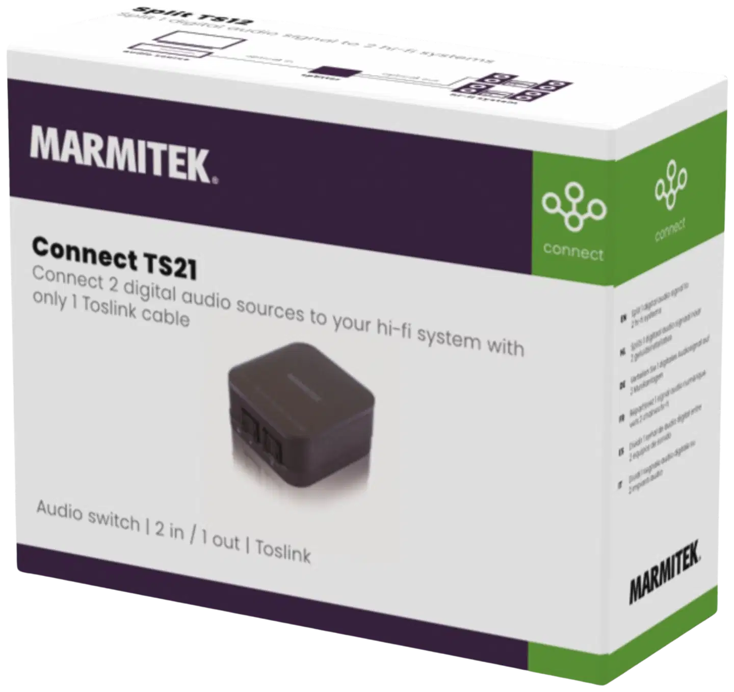 Marmitek Kytkin Kahdelle Optiselle Audioliitännälle TS21E - 8