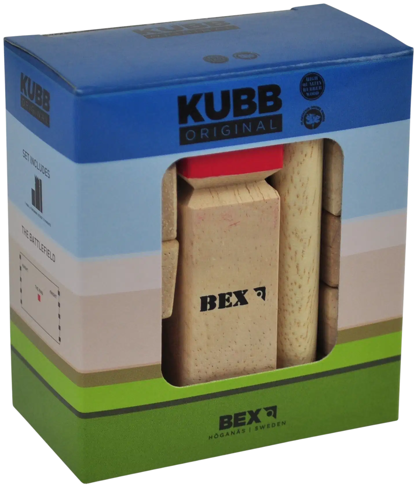 Bex Sport peli Mini Kubb Original, red king - 2
