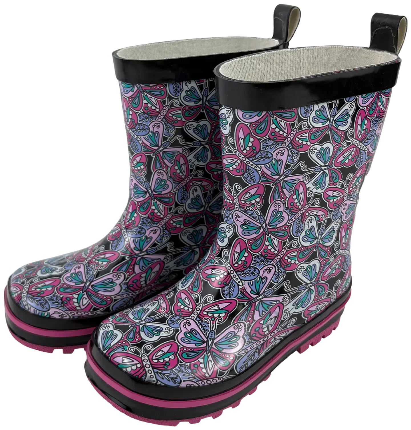 Ciraf lasten kumisaappaat Butterfly RB - black/pink - 1