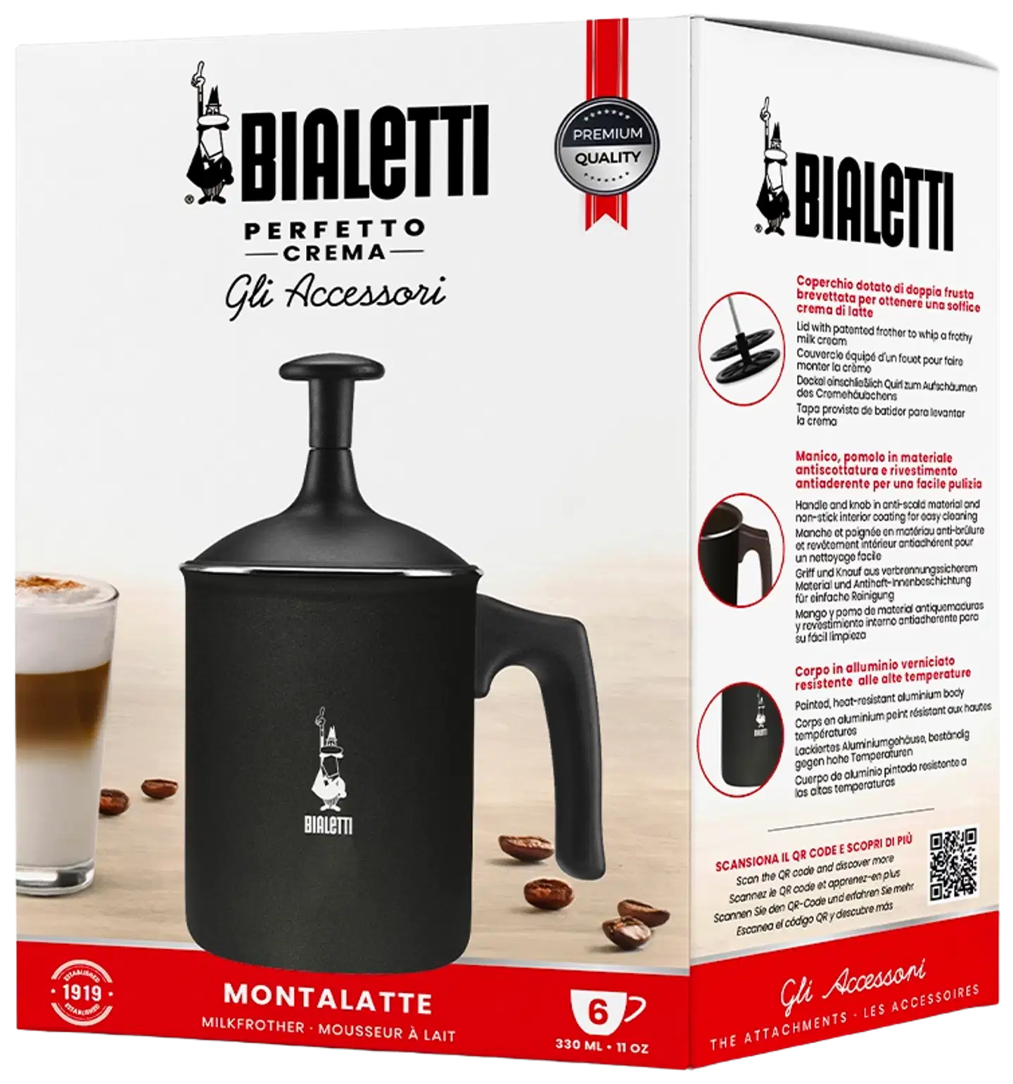 Bialetti Maidonvaahdotin 1 L, Tuttocrema - 3