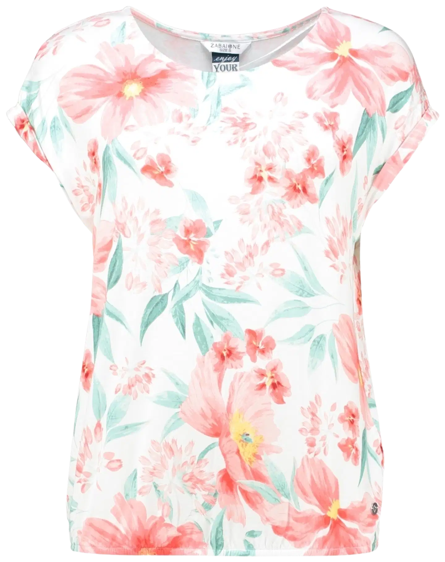 Zabaione naisten tikoopaita Ro44sa - D2701 flowers - 1