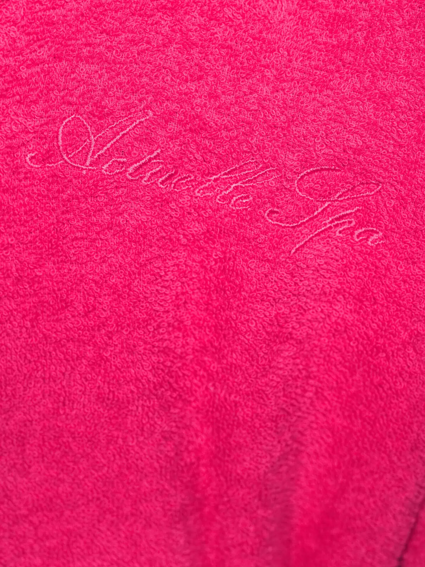 Actuelle naisten frotee-kylpytakki 215AW1924 - Fuksia - 5
