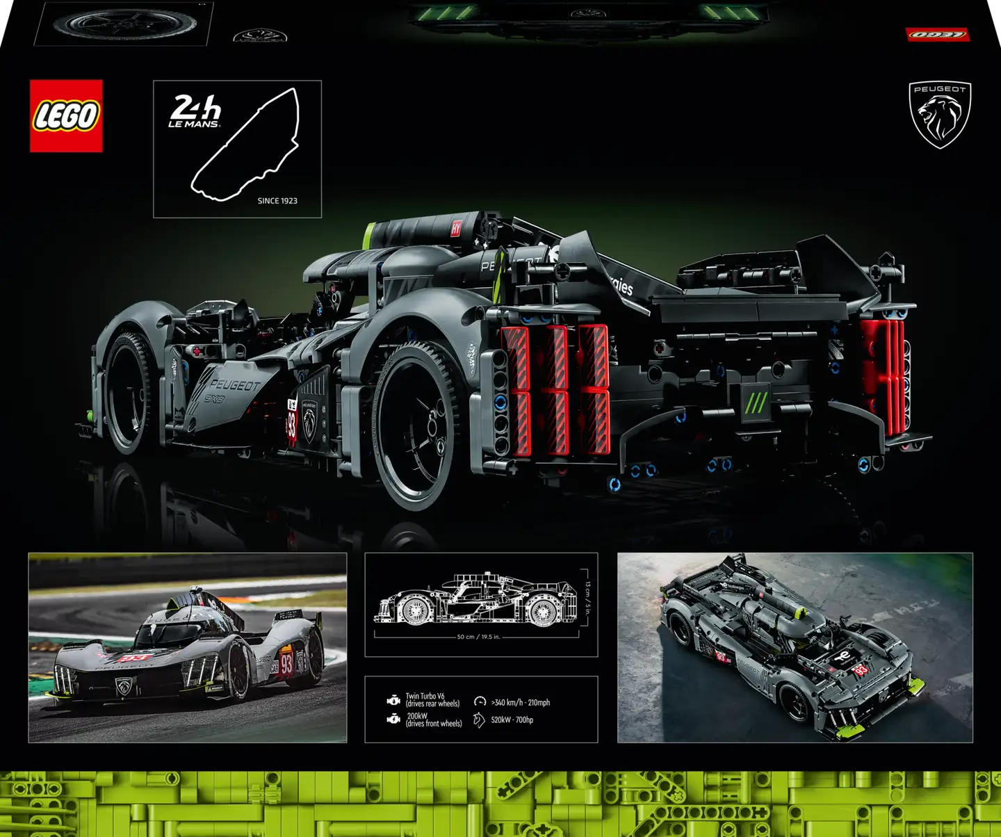 LEGO® Technic 42156 PEUGEOT 9X8 24H Le Mans Hybrid Hypercar - 2