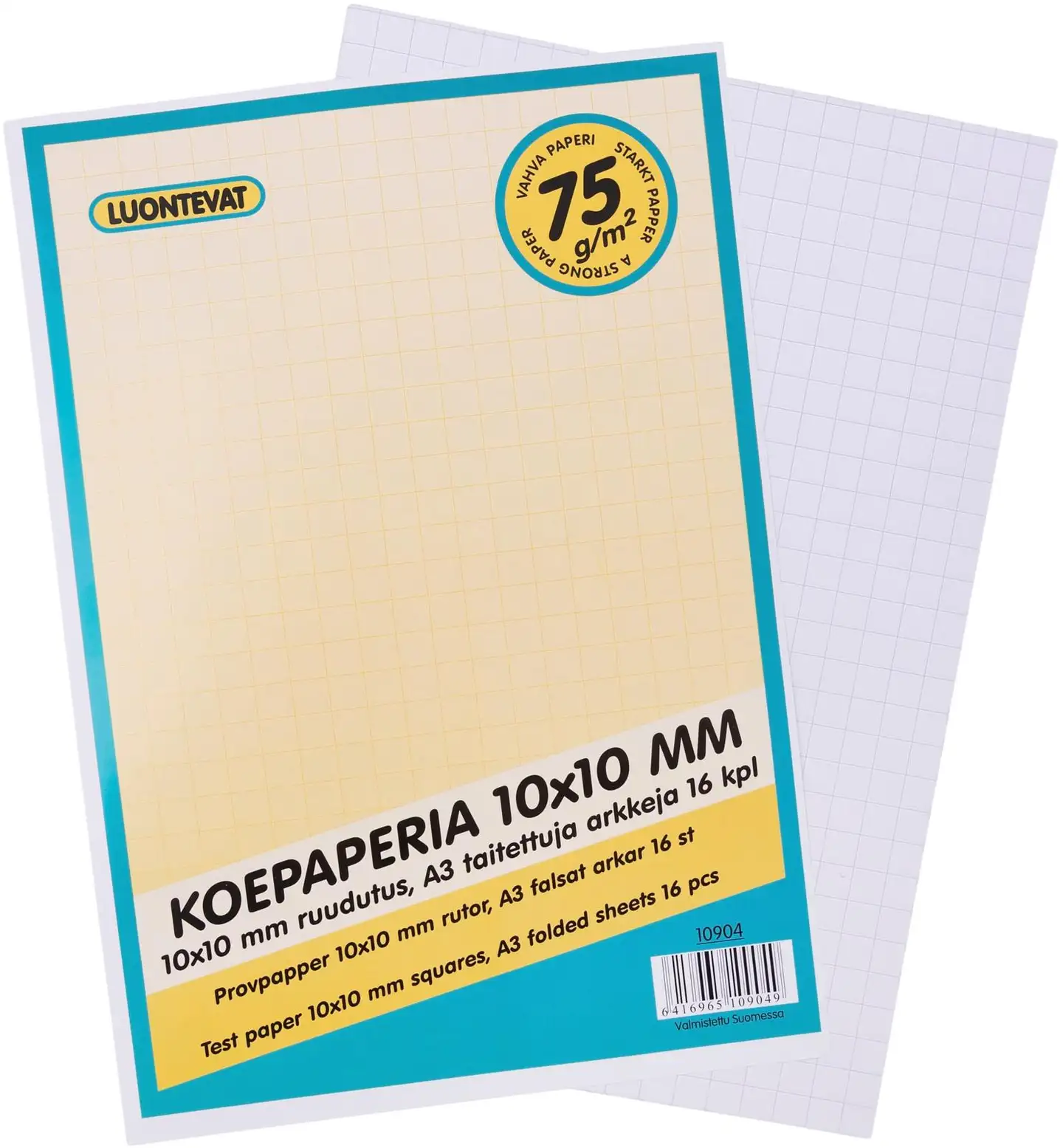 Luontevat koepaperi A3 taitettu 10x10 mm 16 arkkia - 2