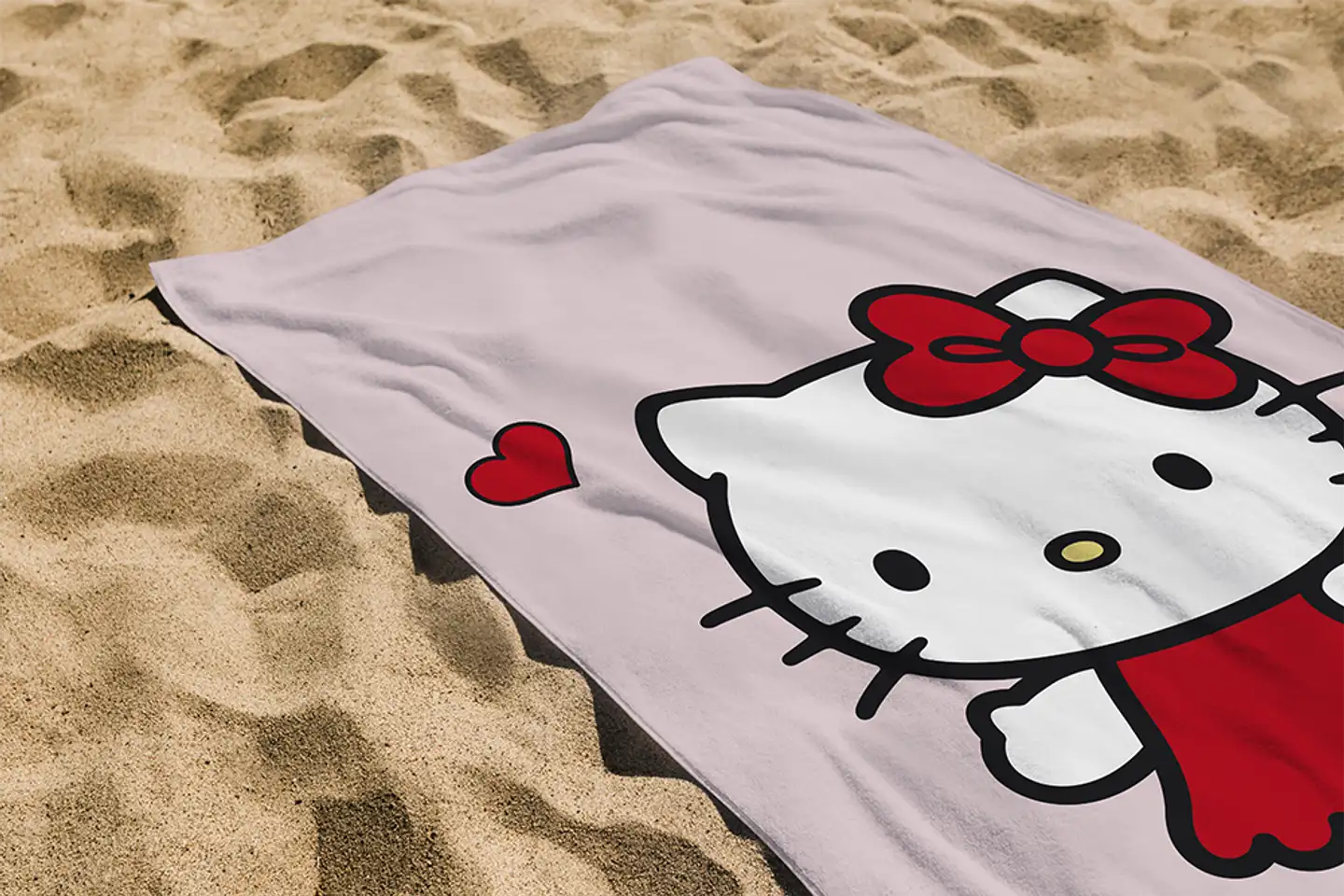 Hello Kitty lasten kylpypyyhe 70x140 cm pinkki - 9