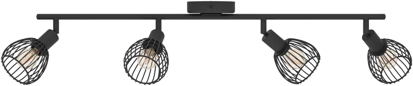 EGLO kattospotti 4-os. Sonnino E14 musta - 2