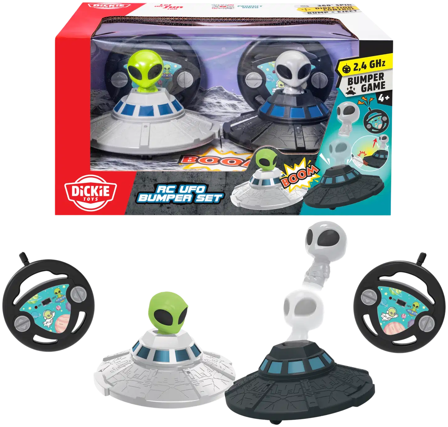Dickie Toys UFO Bumper RC-setti, 2 ohjainta, taajuus 2 GHz