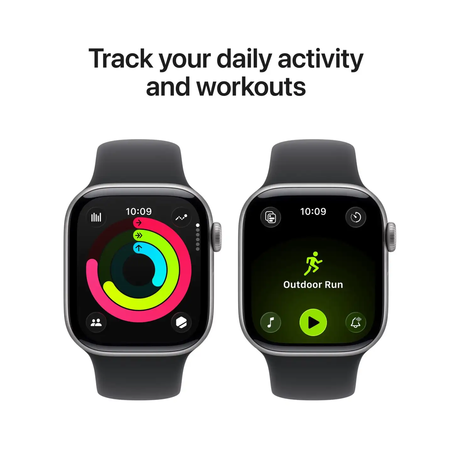 Apple Watch Series 11 GPS + Cellular 46mm tähtiharmaa alumiinikotelo, musta sport ranneke - M/L - MFCA4QN/A - 4