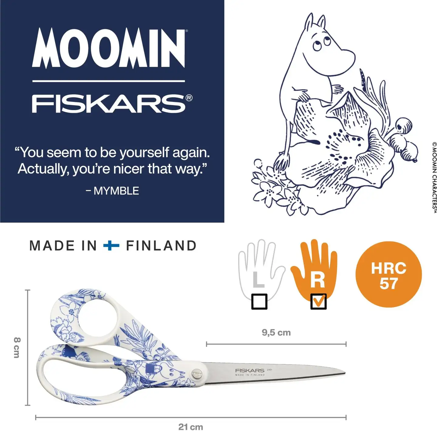 Moomin Arabia yleissakset 21 cm HARU - 5