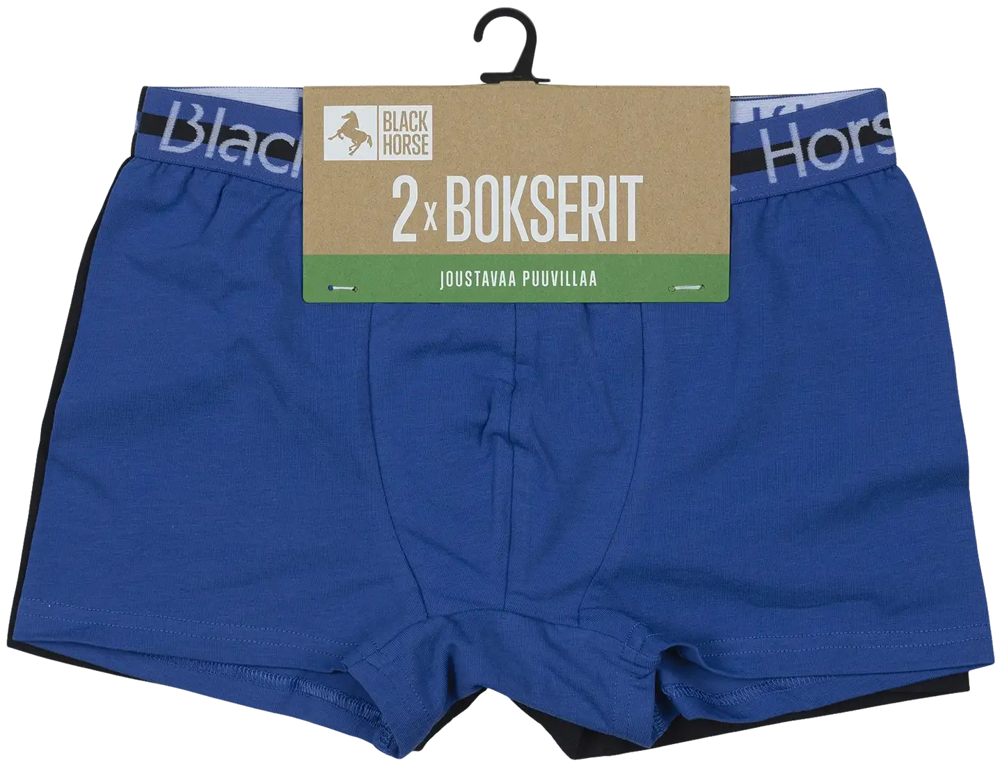 Black Horse lasten bokserit 2-pack J039 - Blue and Black - 2