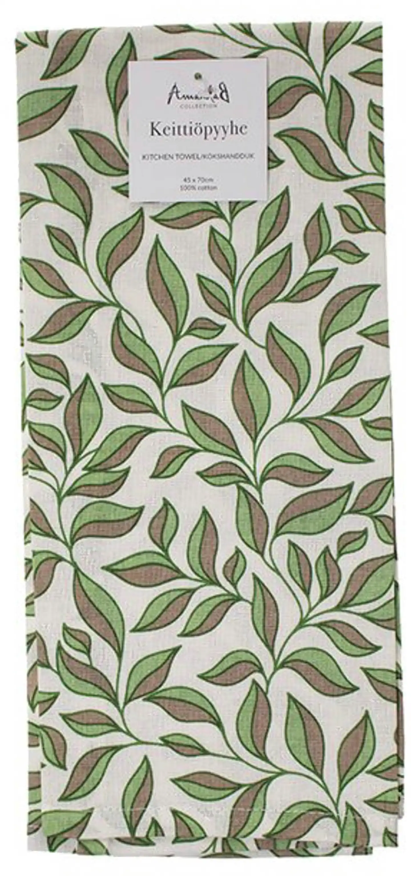AmandaB Keittiöpyyhe 45 x 70 cm, vihreäkuviollinen