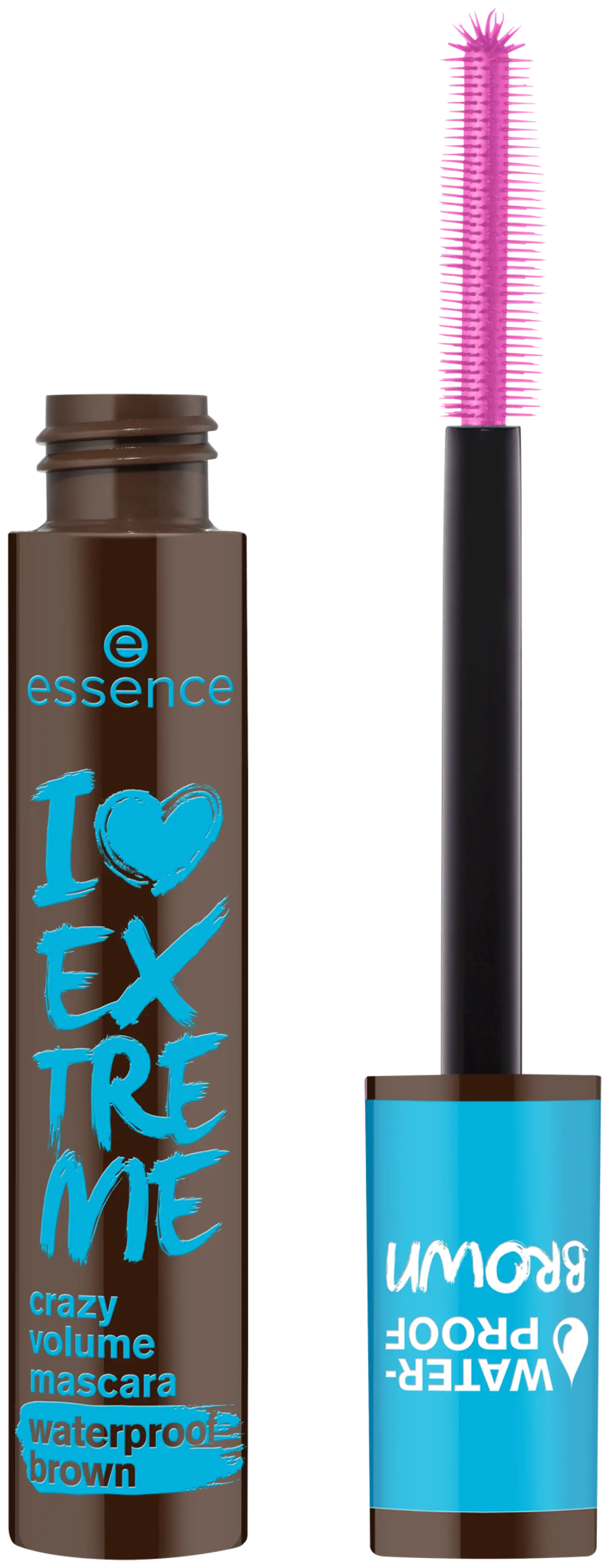 essence I LOVE EXTREME crazy volume mascara waterproof brown 01 Cozy Brown 12 ml - 2