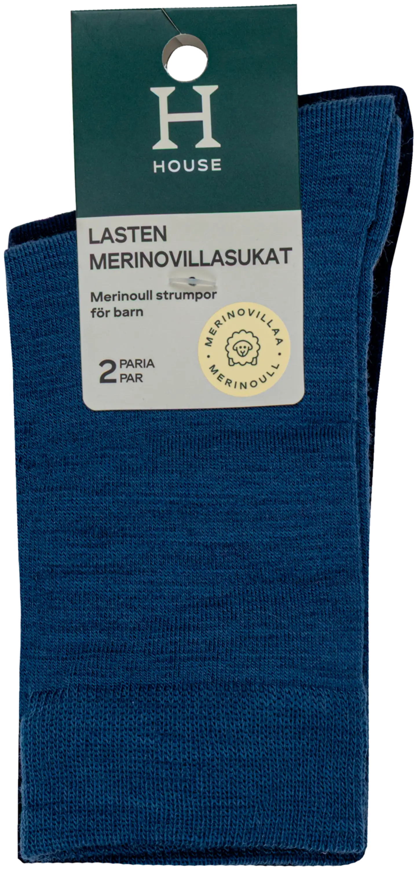 House lasten merinovillasukat 234H362507 2-pack - Blue - 2